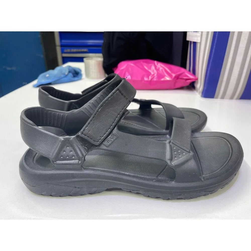 Teva Hurricane Drift Mens 10 Black Water Sandals Lightweight Injection Molded